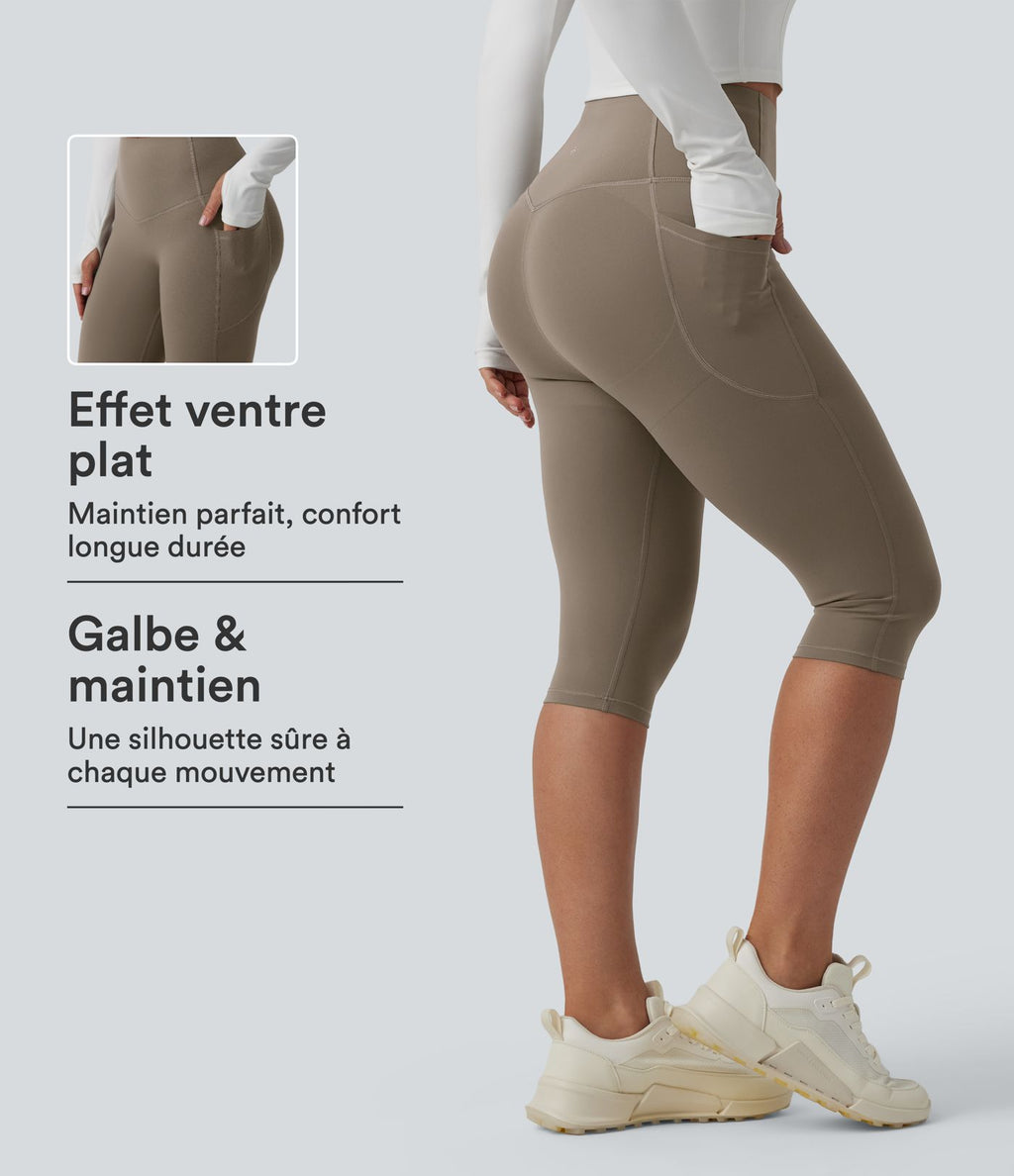 Legging sculptant d'entraînement corsaire Halara UltraSculpt™ taille haute galbant gainant avec poches