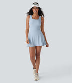 Robe SoftlyZero™ Airy de danse mini 2-en-1 dos nu, col U, bretelles croisées, poches latérales et effet frais InstantCool, accès facile Easy Peasy