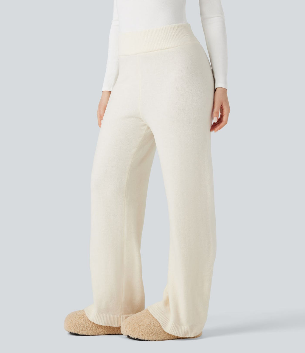 Pantalon détente maille baggy taille mi-haute