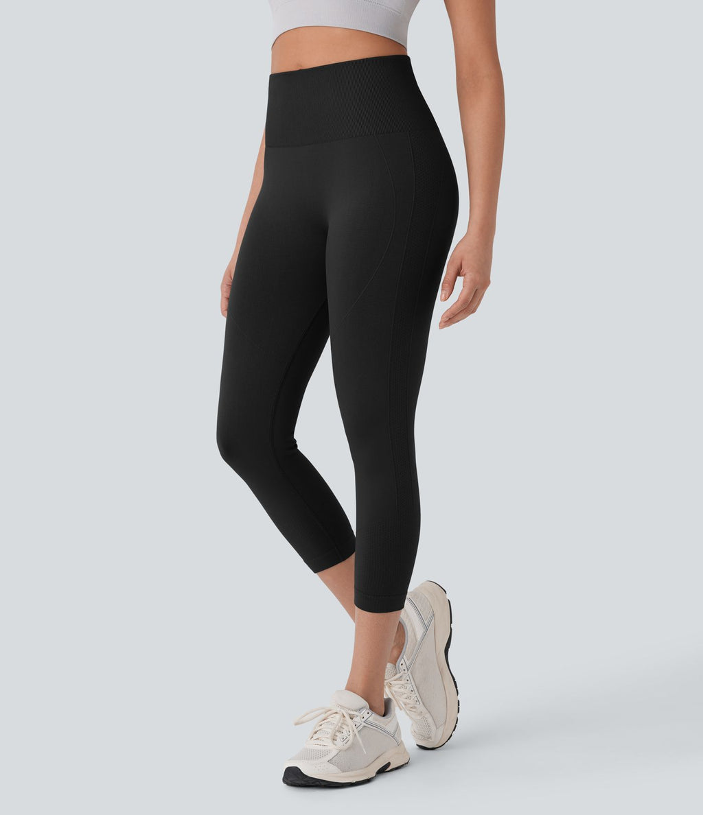 Legging capri yoga gainant effet push-up taille haute sans couture OneForm Seamless Flow