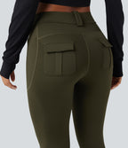 Legging cargo de randonnée résistant à l'usure taille mi-haute avec poches