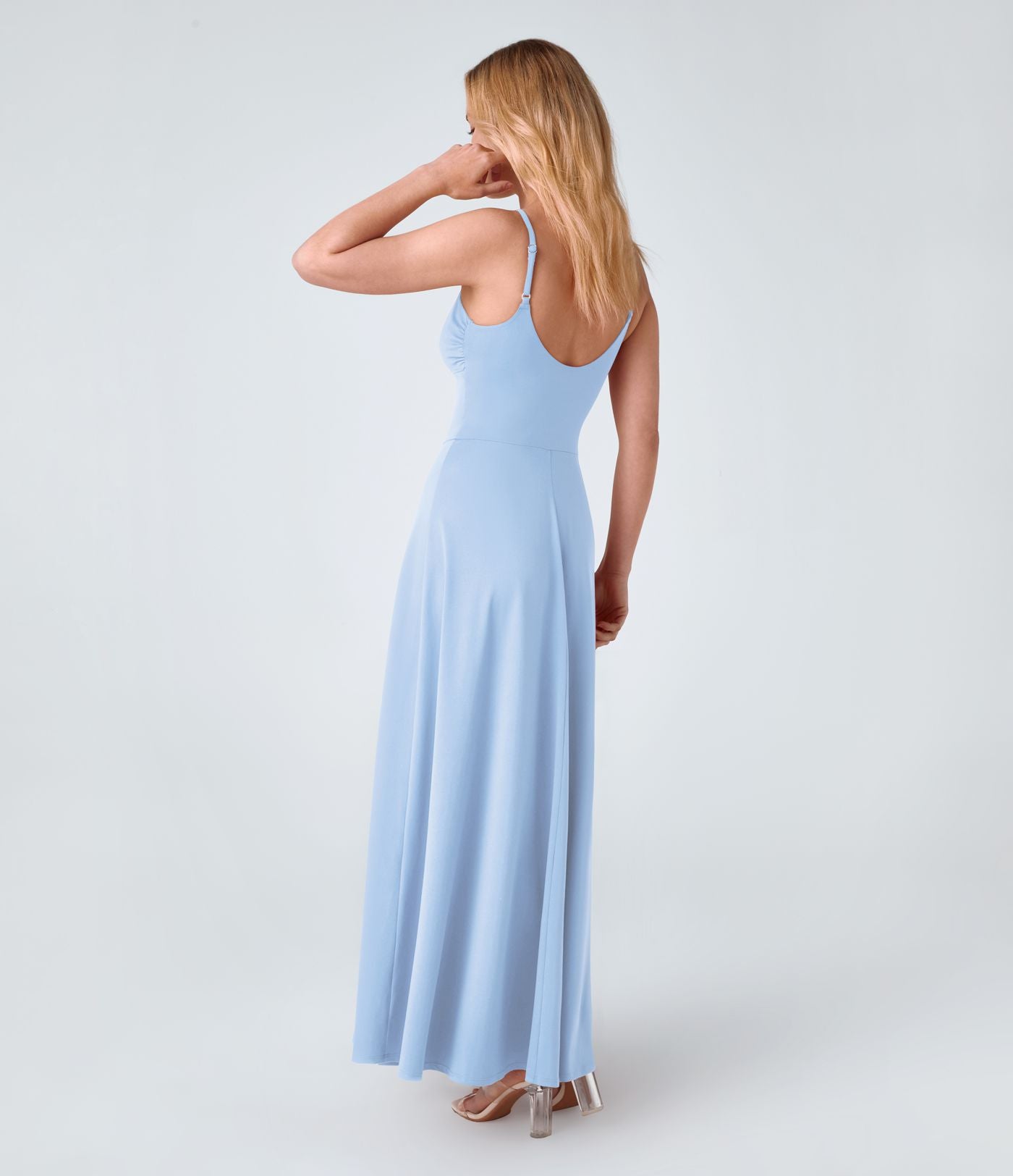 Robe de Vacances Fluide Bretelles Réglables Dos en U Torsadé Évas