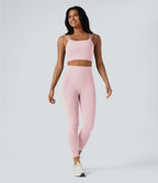 Débardeur yoga court Halara UltraSculpt™ double bretelles torsadé dos nu