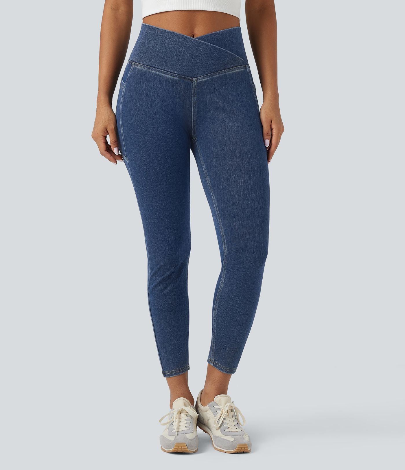 Halara Flex™ Jegging Travail Tricoté Extensible Lavé Poche Latérale Croisée