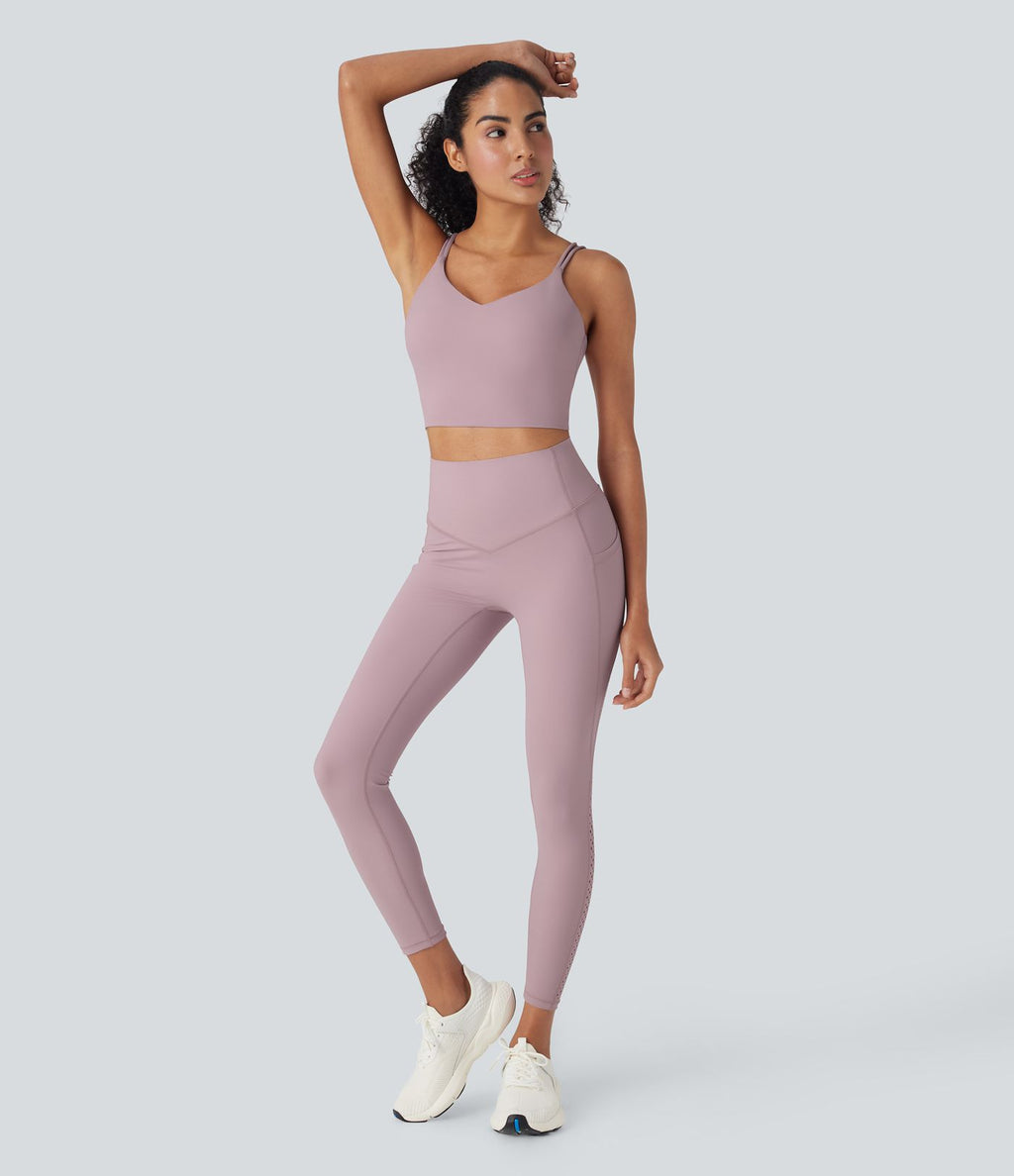 Legging de yoga Halara UltraSculpt™ gainant taille haute perforé Airy effet frais InstantCool et séchage rapide avec poches, protection solaire UPF50+