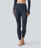 Legging de yoga gainant taille haute avec dentelle contrastée et poche Halara UltraSculpt™