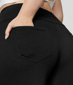 Halara Flex™ High Waisted Multiple Pockets Wide Leg Loose Stretchy Knit Casual Plus Size Jeans