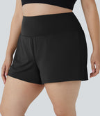 Short 8,8cm Sport Grande Taille 2 en 1 avec Poches Arrière et Poches Latérales Cachées