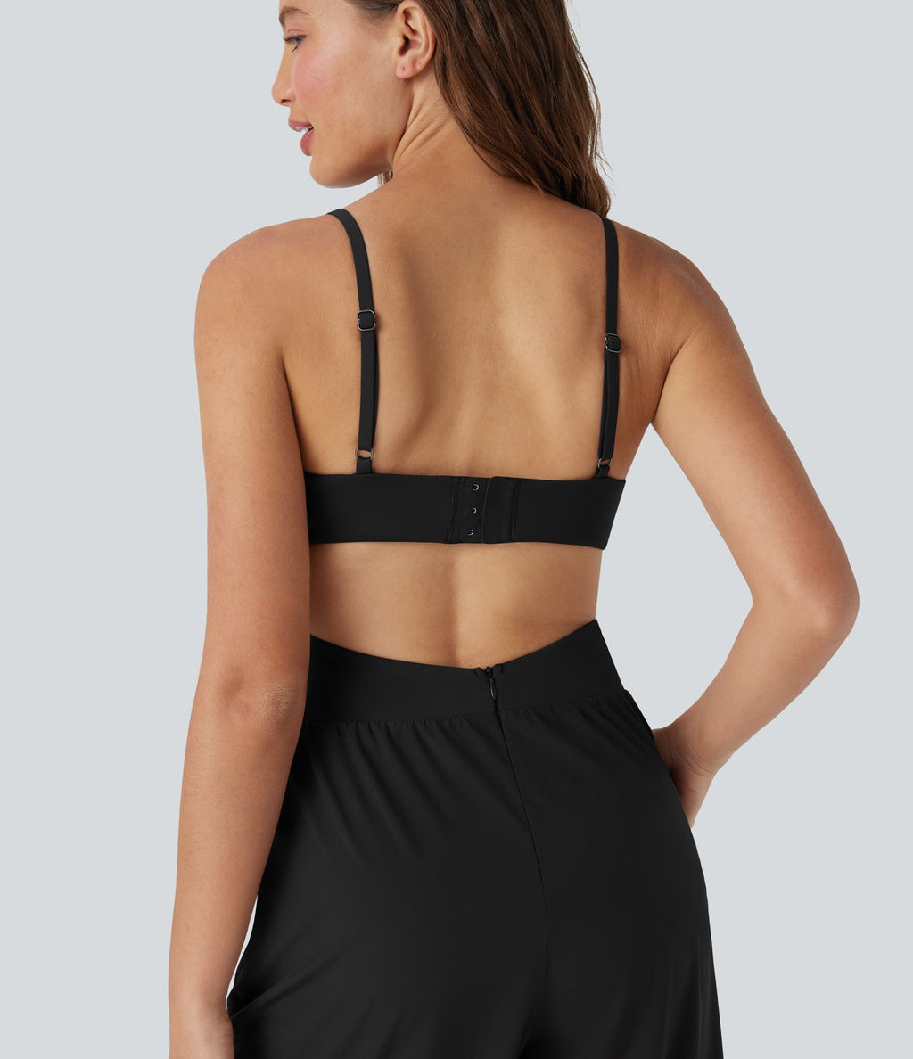 Combinaison yoga Breezeful™ dos nu à découpes séchage rapide avec poches latérales - Édition Easy Peasy