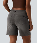 Short denim décontracté Halara Flex™ taille mi-haute 17,5 cm avec poches