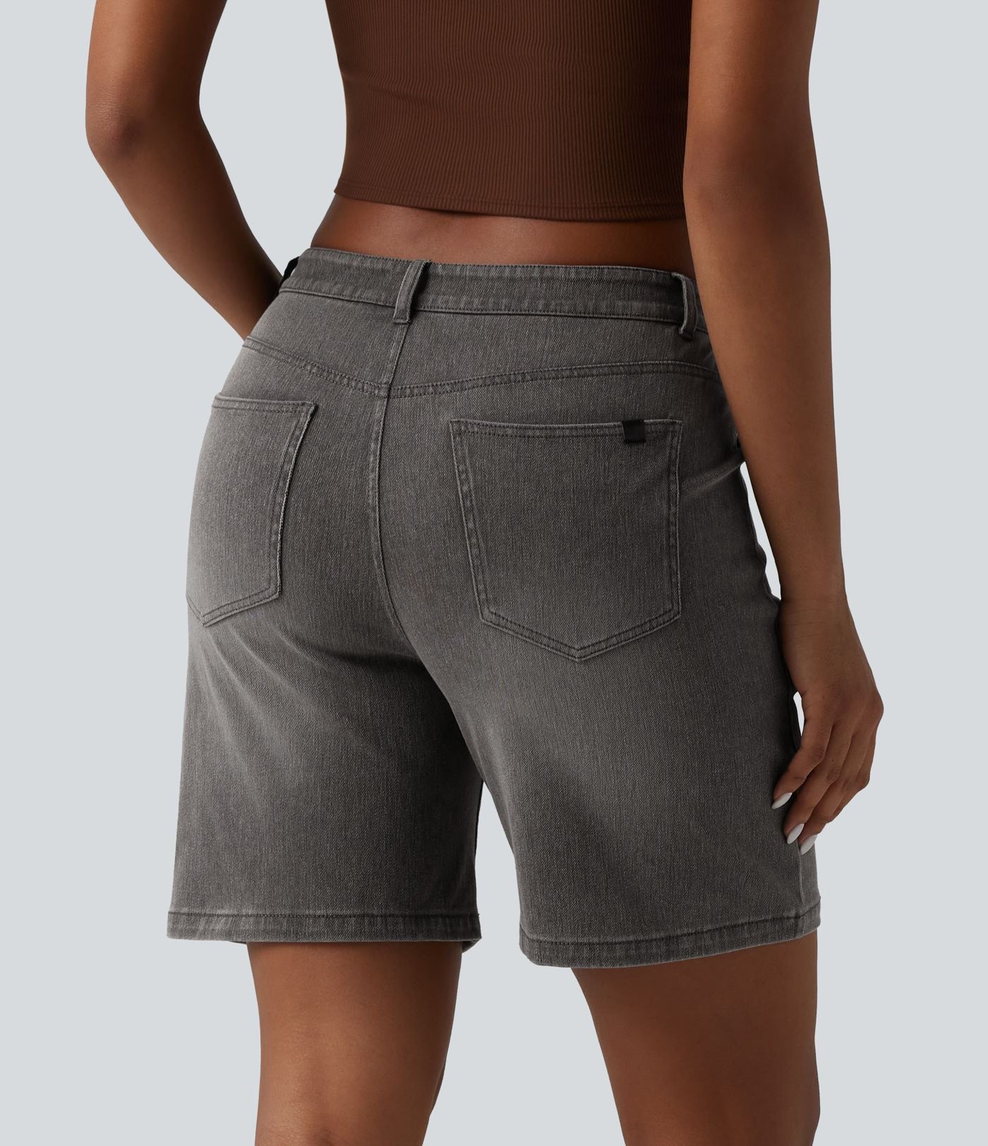 Short denim décontracté Halara Flex™ taille mi-haute 17,5 cm avec poches
