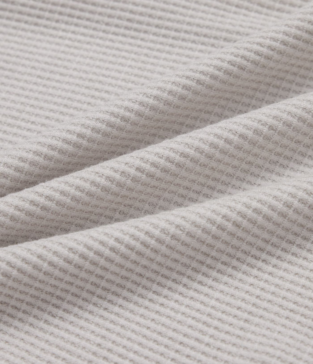 Sweat décontracté oversize col montant manches longues maille gaufrée à trous pouces avec poches