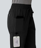 Jogging cargo décontracté taille mi-haute avec cordon de serrage et poches