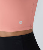 Débardeur yoga court SoftlyZero™ Airy col carré dos nu bretelles croisées effet frais InstantCool, bonnets A-C, protection solaire UPF50+