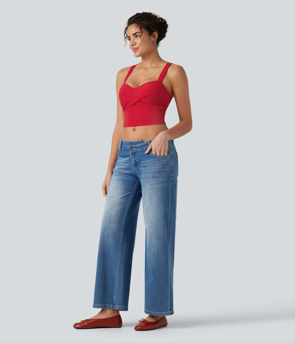 Débardeur court de yoga SoftlyZero™ Plush décolleté en cœur soutien-gorge intégré