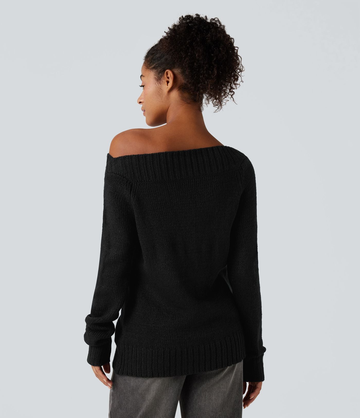 Pull une épaule manches longues