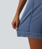 Short en jean casual taille haute Halara Flex™ 12,5 cm avec poches