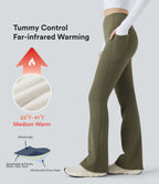 Pantalon de yoga bootcut gainant taille haute extra chaud Halara UltraSculpt™ avec poches