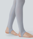 Legging à jupe étrier danse Breezeful™ 2-en-1 taille haute plissé résille contrastante séchage rapide avec poches