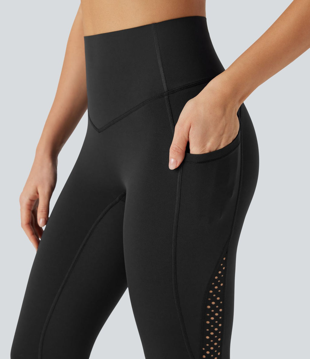 Legging de yoga Halara UltraSculpt™ gainant taille haute perforé Airy effet frais InstantCool et séchage rapide avec poches, protection solaire UPF50+