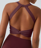 Débardeur yoga court SoftlyZero™ Plush à découpes A-C