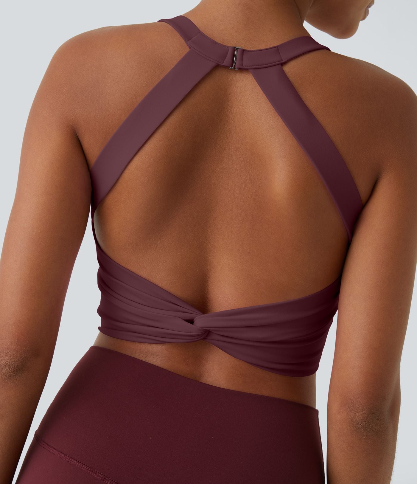 Débardeur yoga court SoftlyZero™ Plush à découpes A-C