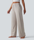 Pantalon de détente ample taille haute