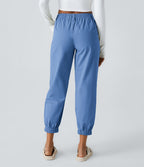 Joggings décontractés à taille mi-haute avec poches