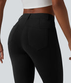 SpacerTek™ Pantalon casual skinny taille mi-haute avec poches