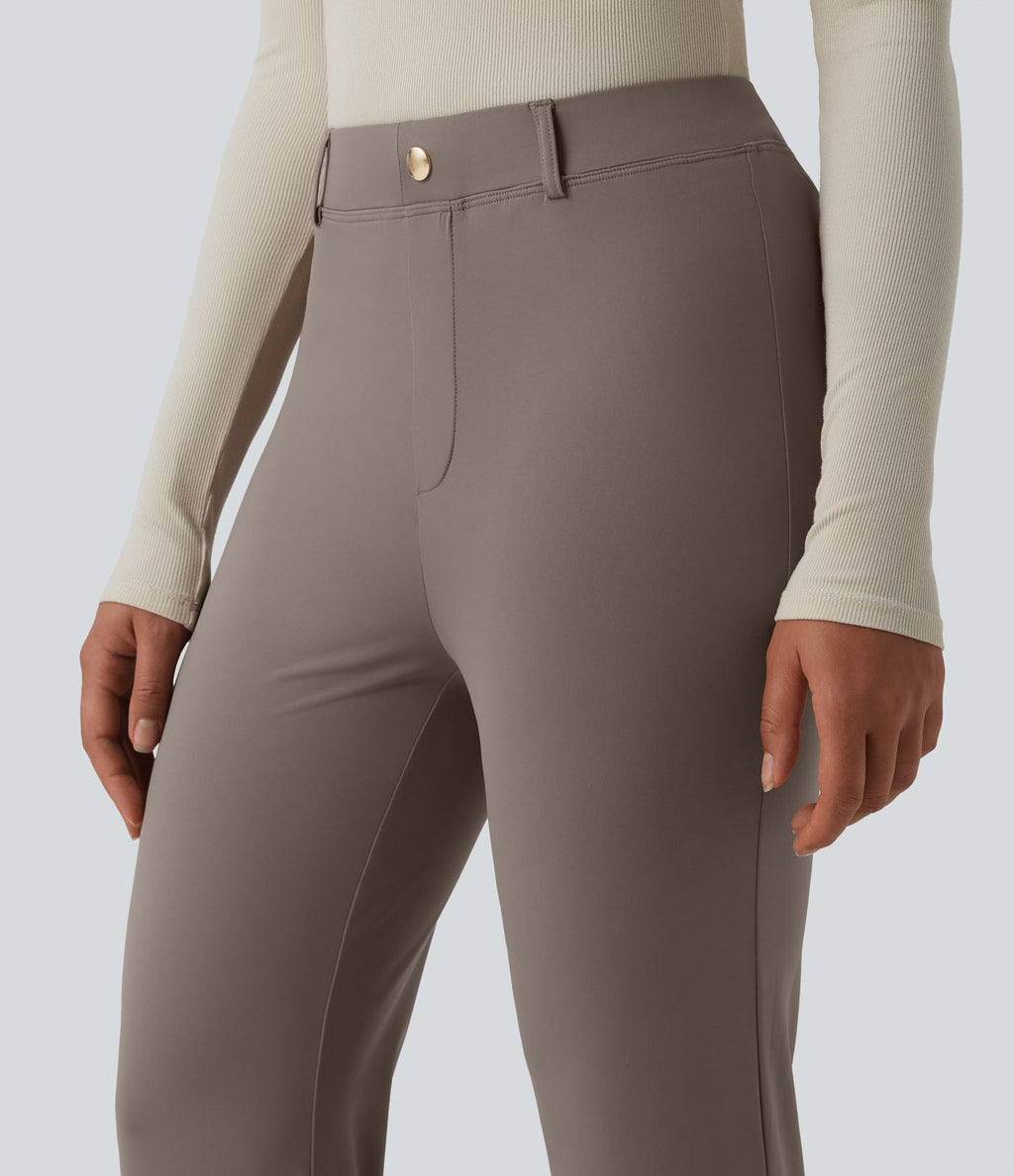Pantalon tailleur évasé taille haute