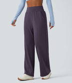Pantalon de yoga ample taille haute avec poches