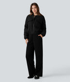Doudoune bomber zippée avec poches