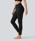 Legging de yoga Halara UltraSculpt™ taille haute, ceinture en V, dentelle contrastée, à poches