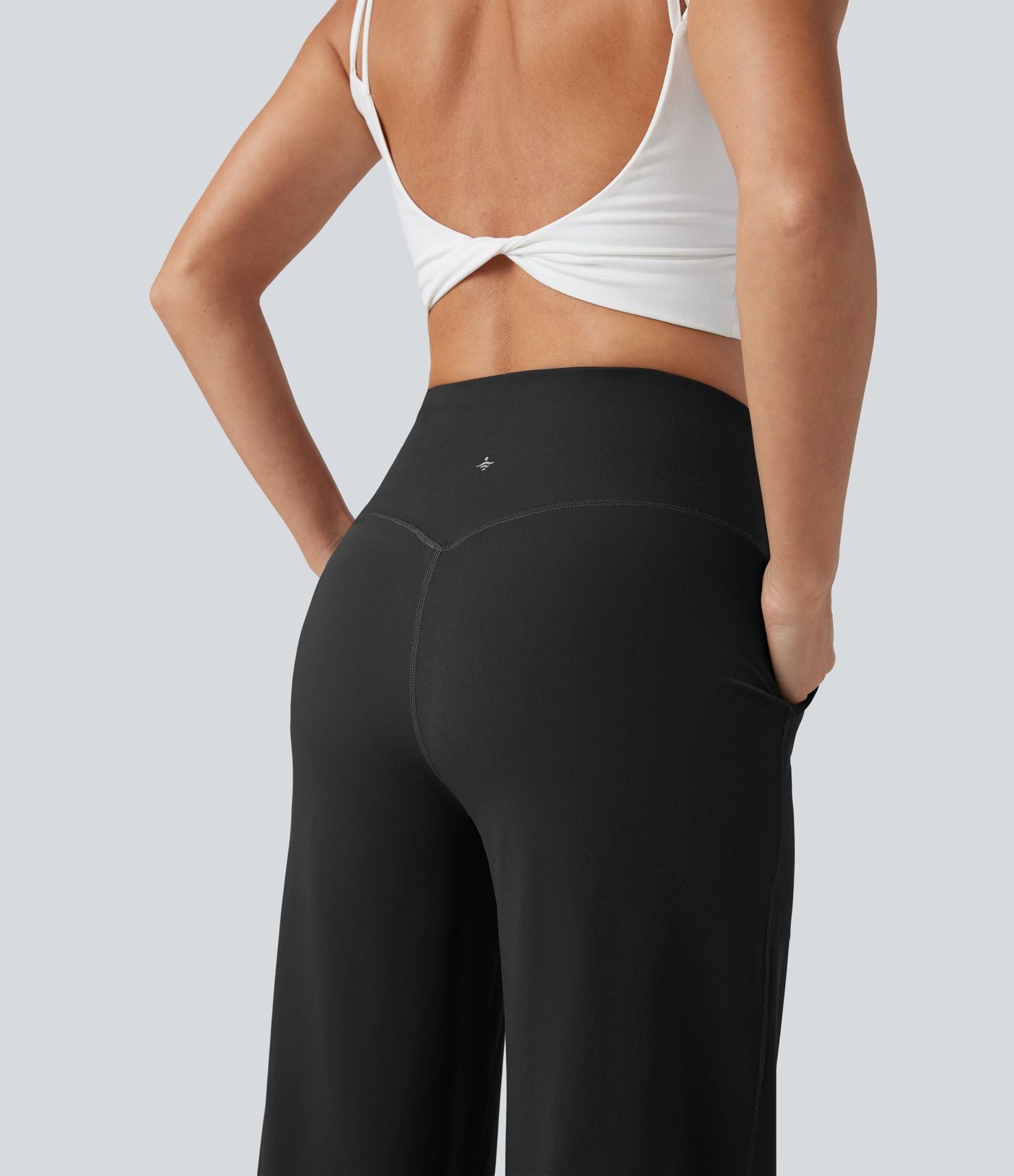 Pantalon de yoga large Halara UltraSculpt™ taille haute gainant avec poches
