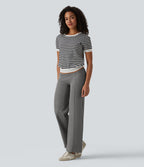 Pantalon bootcut décontracté DayStretch gainant taille haute avec poches
