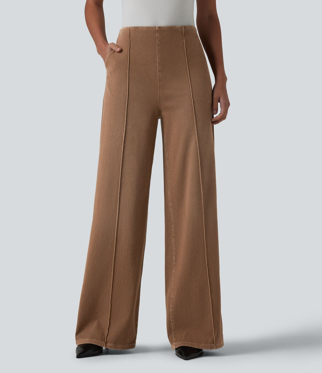 Halara Flex™ Jean large taille haute avec poches