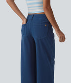 Halara Flex™ Jean droit coloré taille basse avec poches