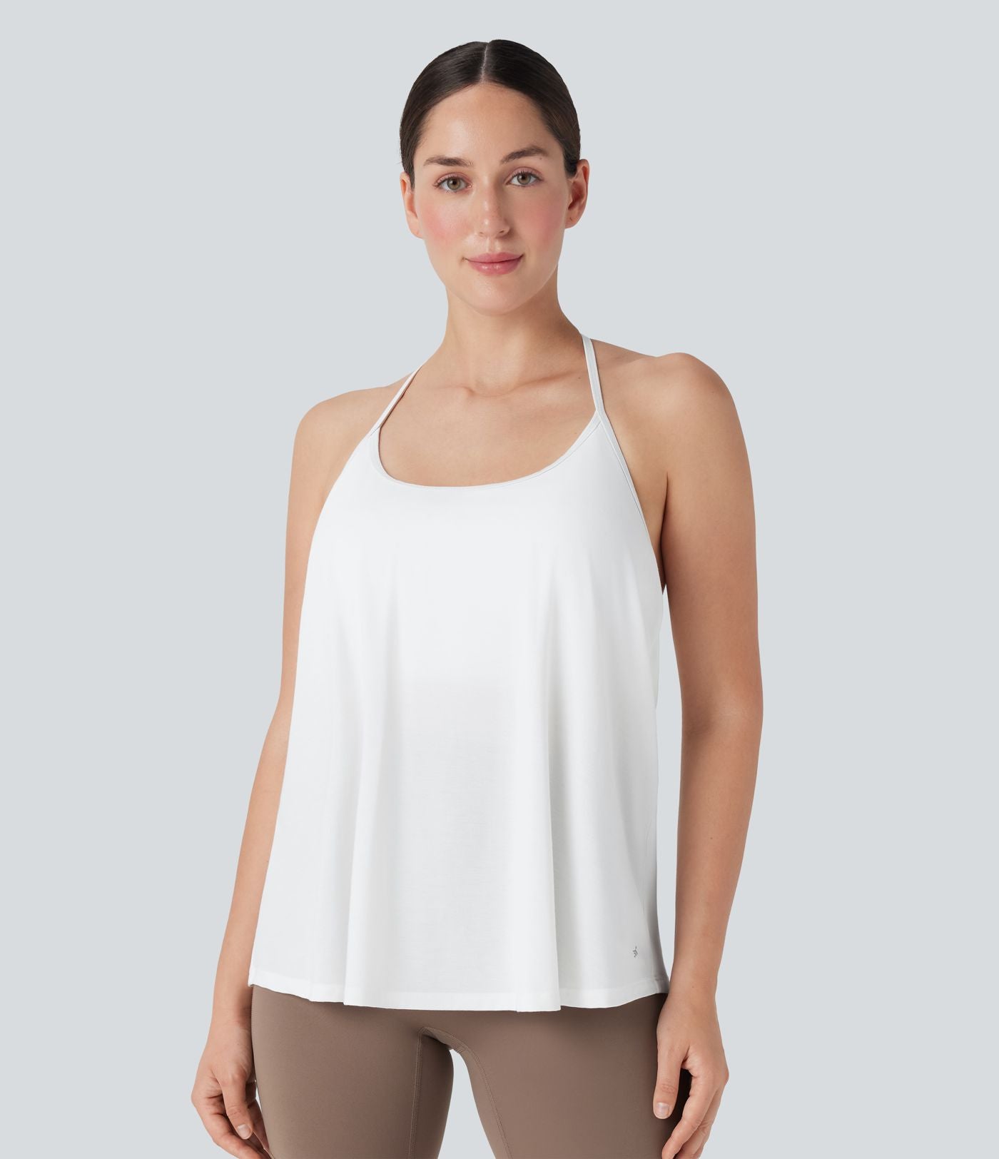 Haut de sport yoga SoftlyZero™ Airy licou drapé effet frais InstantCool, bonnets E-G, protection solaire UPF50+