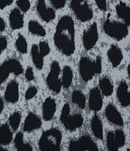 Pantalon large décontracté taille haute gaufré imprimé léopard avec poches