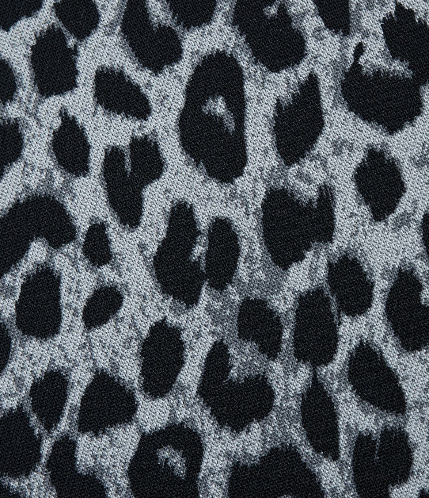Pantalon large décontracté taille haute gaufré imprimé léopard avec poches