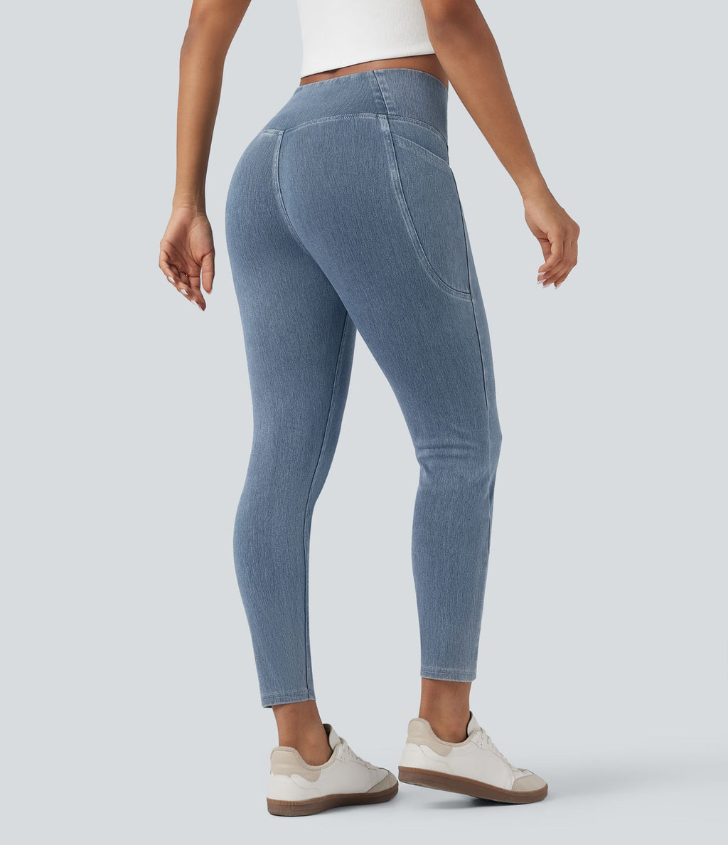 Halara Flex™ Jegging Travail Tricoté Extensible Lavé Poche Latérale Croisée