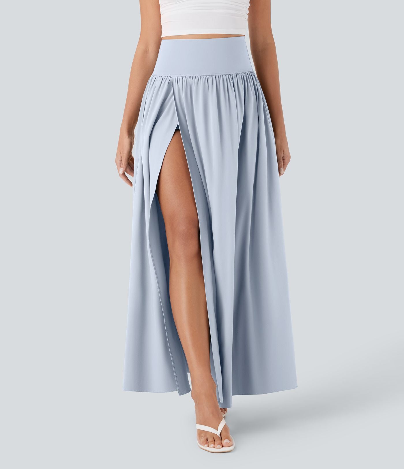 Jupe maxi fluide 2-en-1 gainante taille haute à séchage rapide Breezeful™