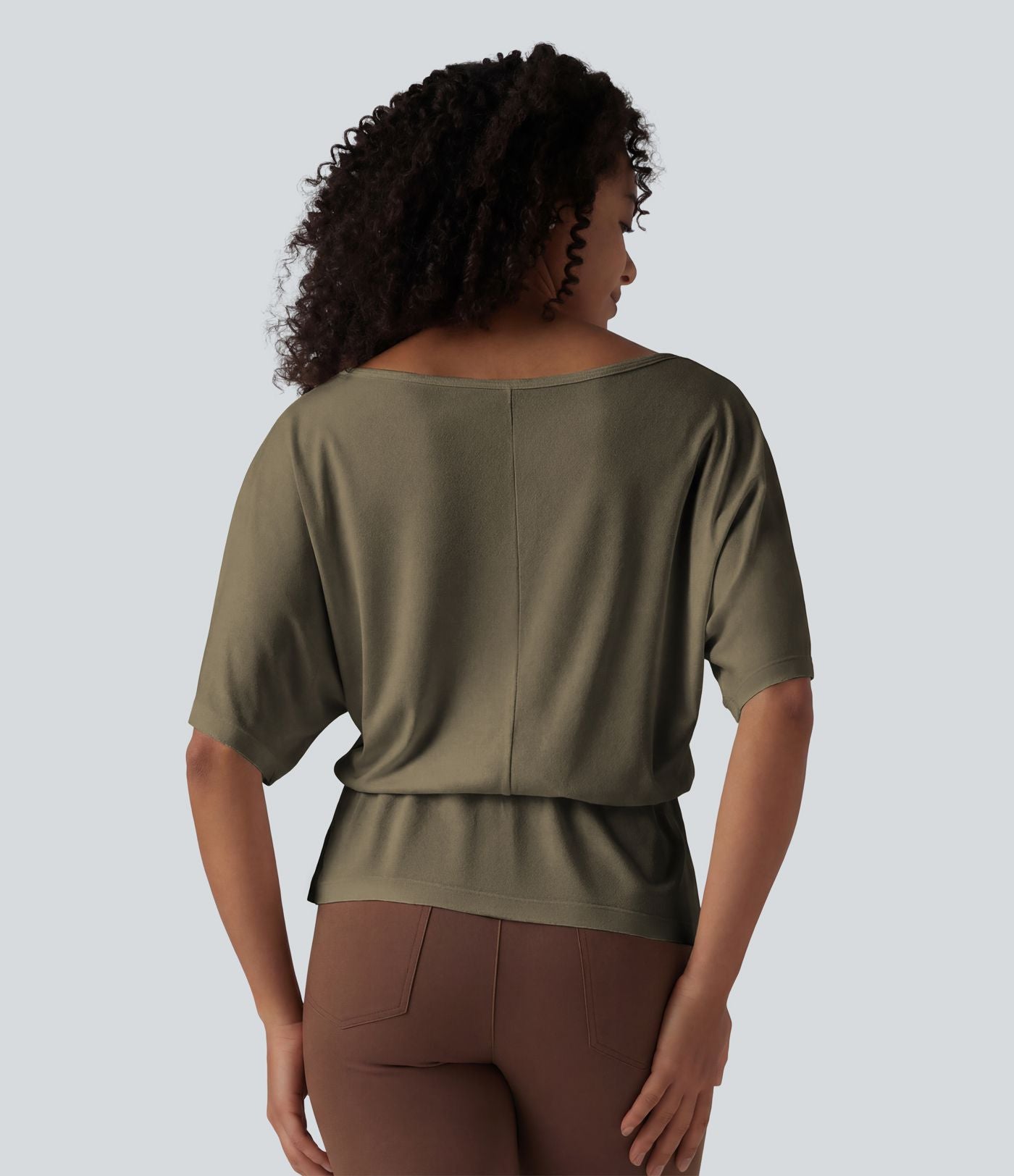 T-shirt de travail col bateau demi-manches