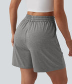Short ample décontracté taille haute avec cordon de serrage 12,5 cm et poches