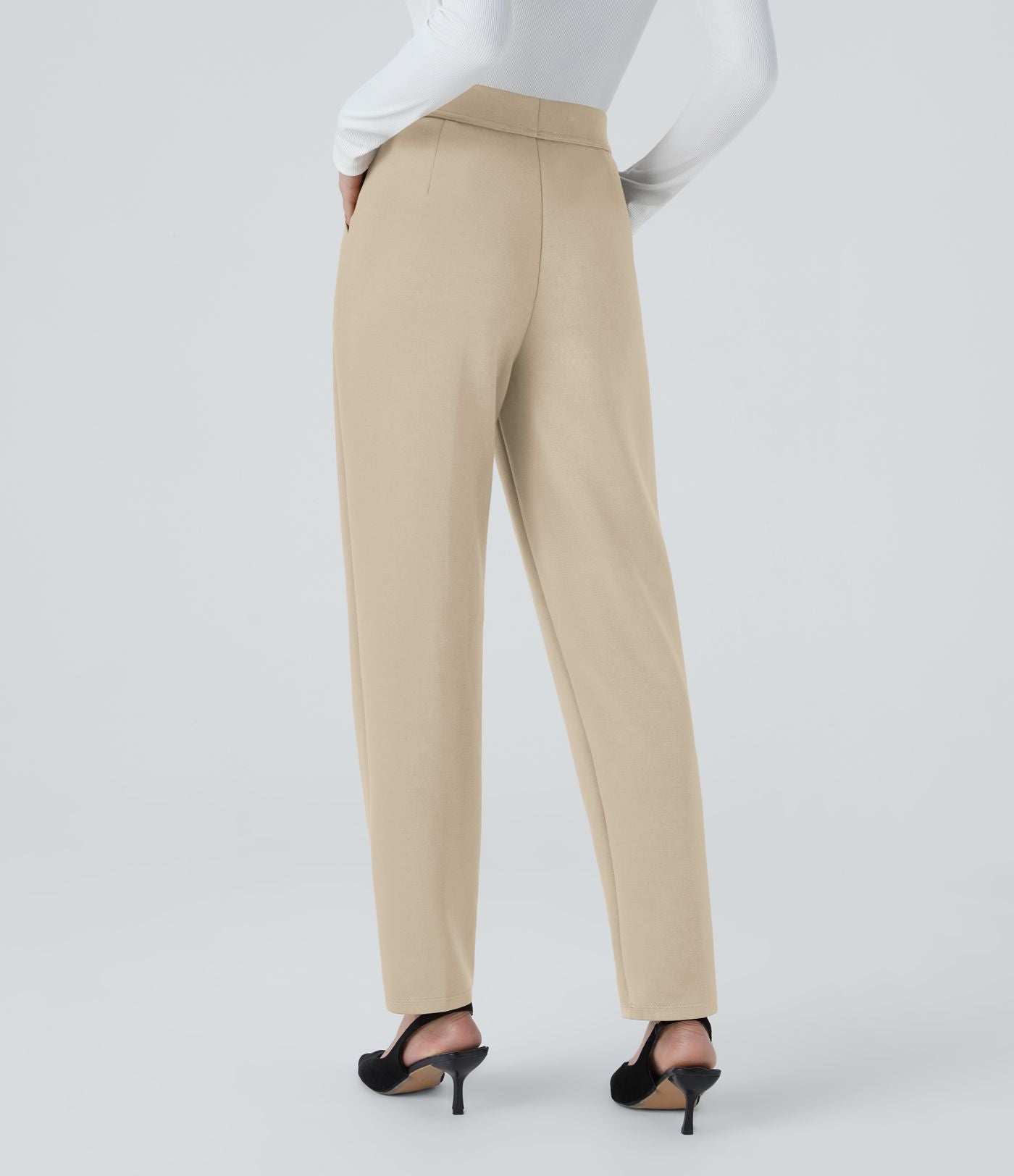 Pantalon de travail Halara Flex™ fuselé, taille haute, avec poches