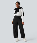 Pantalon jogging taille haute avec poches