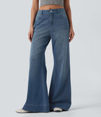 Jean décontracté Halara Flex™ taille mi-haute coupe évasée avec poches