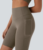 Short cycliste 22,8 cm d'entraînement gainant taille haute avec poches Halara UltraSculpt™