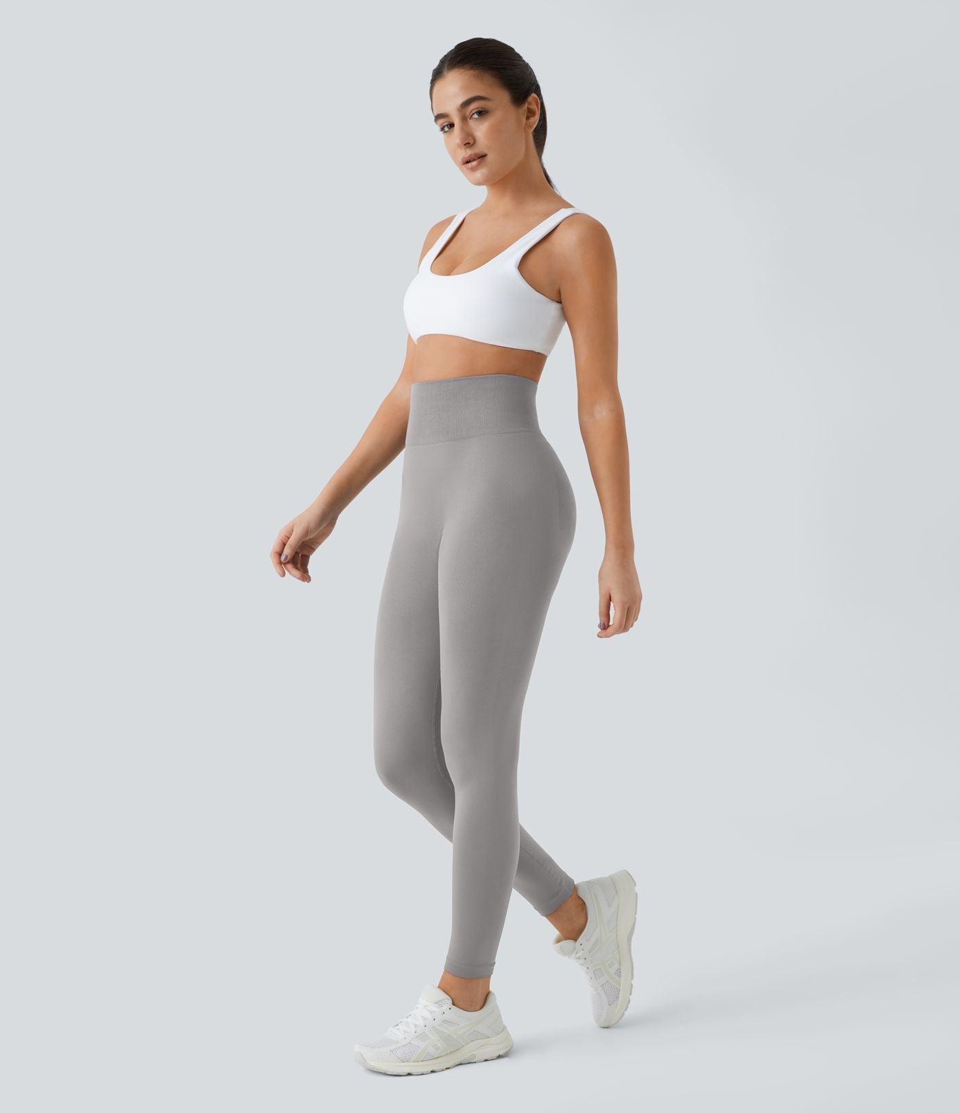 Legging taille haute froncé uni sans couture OneForm Seamless Flow