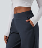 Pantalon 7/8 jambes tonneau taille moyenne DayStretch avec poches